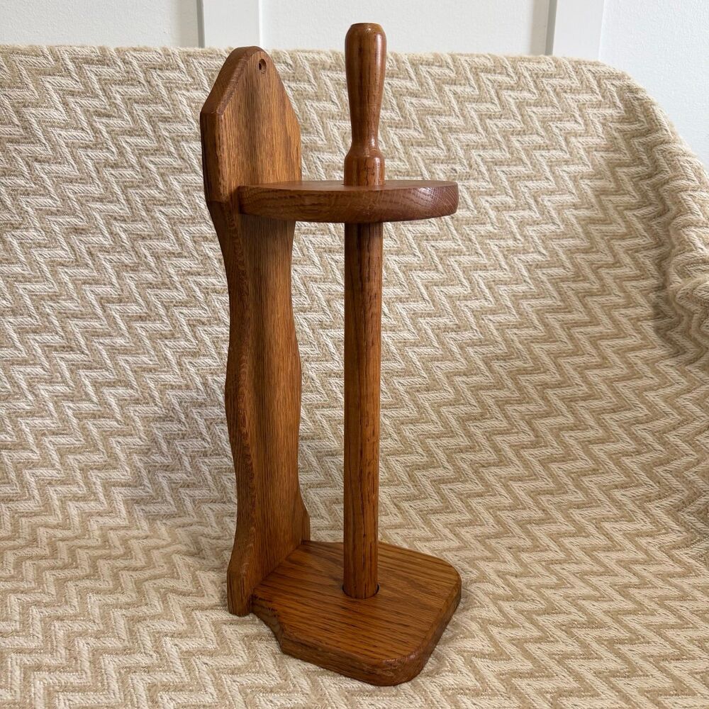 Vintage NativeWood Oak Countertop Paper Towel Holder  Ozark Cross Harvest Oak